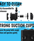 Ultra Quiet 400GPH Submersible Pump 25W High Efficiency Water Pump 1500 Liter Per Hour 6.56 Feet Lift With 3 Nozzles Easy to Clean Design