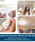 50 Pack Drop Ceiling Hooks Aluminum White Heavy Duty Rust Resistant Holds Up To 15 Lbs installation in various spaces