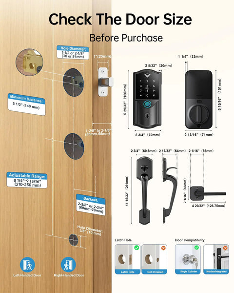 Built In WiFi Smart Lock With Handle Set Keyless Entry Front Door Lock Featuring Direct App Access Temporary Visitor Codes Dead Simple Mounting And Absolutely No Extra Hubs Needed For Total Daily Home Comfort