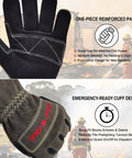 NFPA 1971 Certified Fire Fighter Glove With 2D Curved Fingers showcasing reinforced palm and emergency-ready cuff design.
