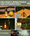 Outdoor Mosquito Bug Repellent Lantern With USB C Rechargeable Camping Light Citronella Mats Included Magnetic Base Tripod
