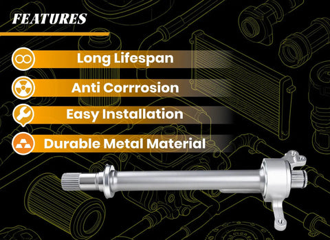 Honda Odyssey Pilot CV Intermediate Shaft Replacement 2005 2006 2007 Easy Install Be Ready to Roll Replaces 44500SJKJ00 Axle Half Shaft Assembly Drivetrain Upgrade silver metal shaft