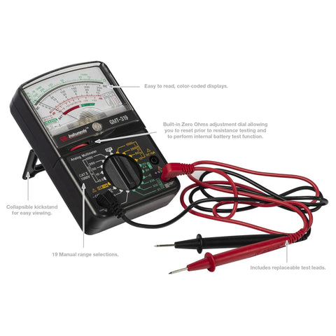 GMT 319 Multimeter Tester For Electric Pros And DIYers, RJ45 And RJ11 Ports, 7 Functions, 19 Ranges, Color Coded Display