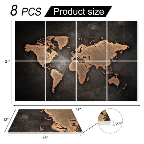 Rock Solid Sound Absorbing Wall Panels With Fresh UV Printed Artwork For Studio Home Office Setup and Quiet Room Vibe featuring 8 panels, 12x16 inches.