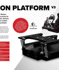 Seat Move Motion Platform V3 For Racing Sim Rigs European Made Professional Motion System With Crazy Fast Smooth Movement For High End Sim Setups Including CXC Simulations, black metal seat platform