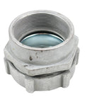 Heavy Duty 3 1/2 Inch Liquid Tight Combo Coupling Fits Imc And Rmc Conduits Like A Charm Malleable Iron Body close-up view