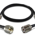 Ultra Flexible 6 Foot PL259 Male To SO239 Female Coax Extension Cable For CB UHF VHF Shortwave HAM Radios And Antennas, Low Loss 50 Ohm