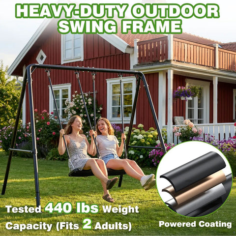 Beefed Up Heavy Duty Porch Swing Stand With Adjustable Height A Frame For Outdoor Patio Garden Deck Holds 440 Lbs