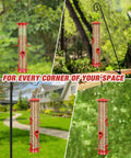 2 Pack Outdoor Bird Feeders With 6 Feeding Ports Heavy Duty Tube Clear Weatherproof Hanging in Backyard