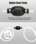 Siphon hose pump with clear tubing, designed for easy fluid transfer in the 23 Piece No Spill Coolant Funnel And Siphon Hose Pump Kit.