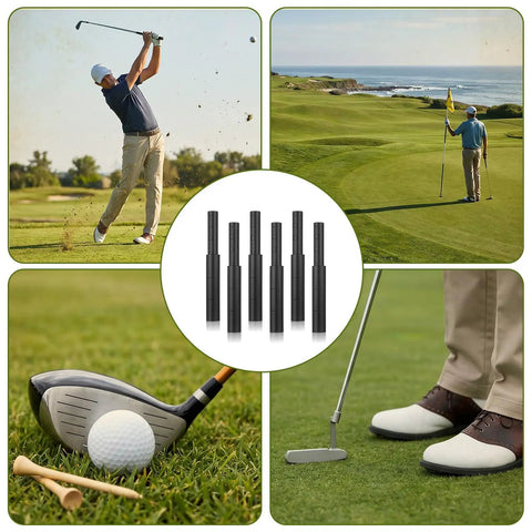 Six Pack Golf Club Shaft Extender Rods For Steel And Graphite Shafts Black Carbon Fiber Extension Sticks with golf scenes