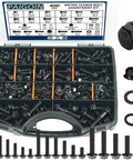 Must Have 400 Piece Metric Flange Bolt Kit With Nuts And Washers 10.9 Grade Black Zinc Bolts M6x1.0 M8x1.25 M10x1.5 From 12mm To 45mm For Automotive