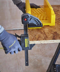 Using clamp with Saw Storage Miter Box With Saw Aluminum Construction All In One 11.81 Inch Length With 90 Degree 45 Degree And 22.5 Degree Slots Patented Storage System for woodworking.