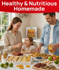 Family enjoying healthy snacks made in Top Shelf Heavy Duty 12 Tray Food Dehydrator With 800W Dual Fan And 48H Timer.