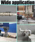 Wide application: Beefy Three Quarter Inch MNPT To One Half Inch FNPT Stainless Steel Hex Bushing Reducer Adapter Pipe Fitting 304 Stainless Heavy Duty Reducing Coupler For Plumbing And Industrial Use on pipes