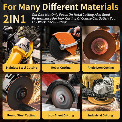 PUOPOSTY 4-1/2 in cut-off wheel for metal; 10-pack, 0.045 in thin discs, for stainless steel, rebar, angle iron cutting