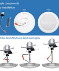 Installation view of 7.5 Inch LED Disk Lights Kit For Ceiling Surface Flush Mount, No Fuss Dimmable 15W Equal 100W, 5000K Daylight