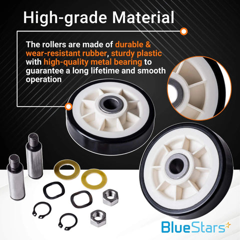 Dryer Drum Roller Kit 12001541 303373K Replacement For Maytag Crosley JennAir Dryers Easy Install DIY Friendly Kit Components