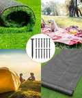 80 Pack Plastic Lawn Stakes Six Inch Ground Anchors Spikes Heavy Duty For Lawn Edging Weed Fabric Tarp Christmas Yard Decor Artificial Turf Camping Tent