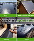 Heavy Duty EPDM Rubber Roofing Membrane Roll 50 Mil Thick 39 By 15 Feet Black Vulcanized Weatherproof Sheet used on various roofs.