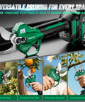 Cordless Electric Pruning Shears That Flat Out Cut Up To 2.1 Inch Branches, LCD, 21V Motor, Used for Shrubs, Flowers, Fruit Trees
