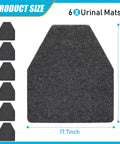 Six Pack Urinal Mats For Men Grippy Non Slip Floor Pads For Busy Commercial Restrooms Ultra Absorbent And Waterproof Gray