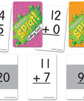 Fast Paced Addition Card Game For Elementary Kids And Teachers Pretty Slick Matching Activities showing various colorful math cards.