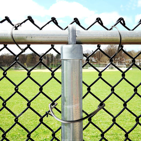 100 Pack 8 Inch Aluminum Chain Link Fence Ties For 14 Gauge Wire Ideal For Garden Fences Dog Kennels Chicken Coops And Quick Fence Repairs No Brainer Easy To Use installed on a chain link fence
