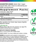 Supplement facts for Lithium Orotate 5 Mg Supplement In Vegan Capsules 120 Count Bioavailable Trace Element Non GMO Gluten Free