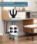 18 Inch Hairpin Table Leg Set Of 4 With Solid Rods Metal Desk Legs For Coffee Tables with rubber floor protectors detail