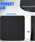 Solid Non Slip Recliner Pad For Hardwood Floors Grippy Anti Slide Furniture Mat 30 Inch Square Floor Guard dimensions shown