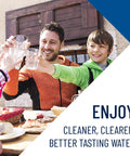 Family enjoying clear water from 10 Inch Carbon Water Filter Cartridge For Heavy Duty 10x4.5 Housings, Granular Activated Carbon Replacement