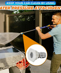 Front view: 5-pack pressure washer nozzle tips with 1/4" quick-connect; stainless steel spray nozzles