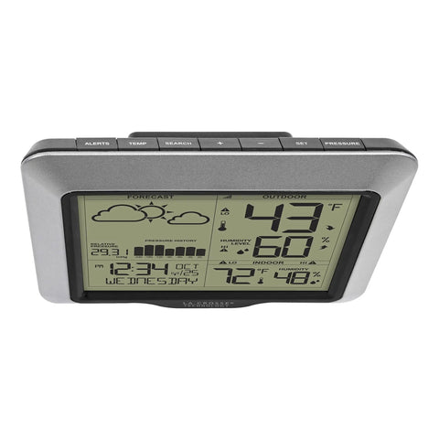 Advanced Wireless Weather Station With Dynamic Forecast Icons, Barometric Pressure History, Atomic Time, Temperature And Humidity Gauge