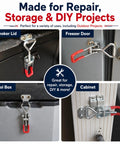 Sixteen Pack Adjustable Toggle Clamp 330 Lb Heavy Duty 4001 Style Toggle Latch Hasp Clamp used on smoker lid, freezer, toolbox, cabinet