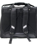 Back view of Tozan 6G Backpack Style Kendo Bogu Bag With Large Front Opening And Zipper Pocket, reflective dual straps visible