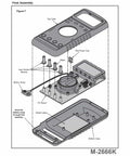 Assembly diagram of Deluxe Full Function Digital Multimeter Kit with 1.3 inch display, showing components and layout.