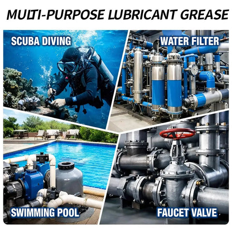 Heavy Duty 2 Oz Silicone Grease Lubricant For O Rings And Rubber Seals Waterproof Multi Purpose Plumbing Grease for valves and water filters.