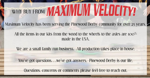 Company ethos poster for Bulk Pinewood Derby Car Kits Pack Of 12 With Wheels And Axles, Burr Free Axles, focus on quality and value.
