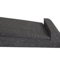 Close-up of a foam speaker cushion, part of a "Pair Of Small Studio Monitor Isolation Pads With Removable Angled Inserts For 5 Inch Monitors Foam Speaker Cushions To Elevate Desk Acoustics Cut Vibration And Deliver Clearer Home Studio Sound."