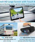 Wireless RV Camera System Plug And Play For Pre Wired RVs 8 Inch HD 1080P Monitor showing rear view with wide-angle lens.
