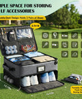 Golf Trunk Organizer For Cars And Golf Bags, Ultimate Dad Gift, Separate Ventilated Compartment For Two Pairs Shoes, Durable Golf Bag Organizer With Water Resistant PVC Lining, Essential Golf Accessories For Men displayed on grass