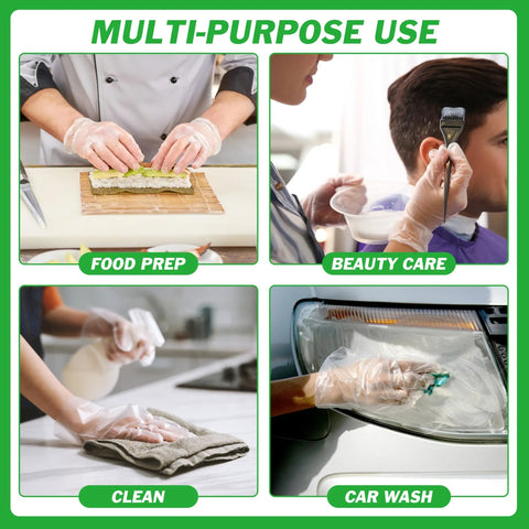 Disposable Plastic Gloves Bulk Pack 1200 Count Clear Food Handling Gloves For Kitchen Food Prep Service Cooking And Cleaning Great For Home Cooks And Professional Kitchens One Size Fits Most