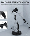 Foldable telescopic rod of Drywall Sander Kit With 710W Electric Sander, 12 Discs, 5 Speed Settings 800-1700 RPM, LED Light