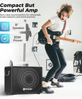 Portable 30W Bass Amp With 8 Inch Speaker Built In Overdrive And Mid Scoop Contour Gig Ready For Indoor And Outdoor Practice