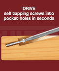 Washer Head Pocket Hole Screws Zinc Coated Number Eight By One And A Quarter Inch Self Tapping Wood Screws in use