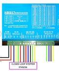 Wiring diagram for Closed Loop Stepper Motor Kit 428OzIn 3Nm Nema23 57HSZ3N with HSS57 Driver, power and encoder cables.