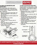 Installation instructions for Beefed Up Half Inch Wide 82 Inch Drive Belt With Aramid Cord for lawn tractors, diagram included.