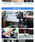 High Power Electric Tapping Machine For Metalworking Stepless Speed Control Universal Tapping Arm working on metal with threaded holes