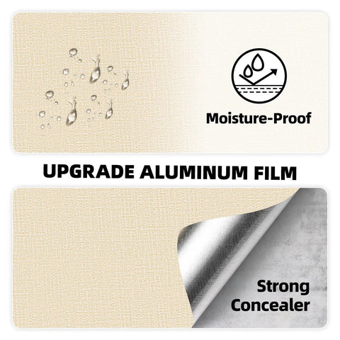 Peel And Stick Wallpaper For Cabinets And Removable Wall Covering, Grasscloth Texture Look, Self Adhesive Vinyl, Easy Install